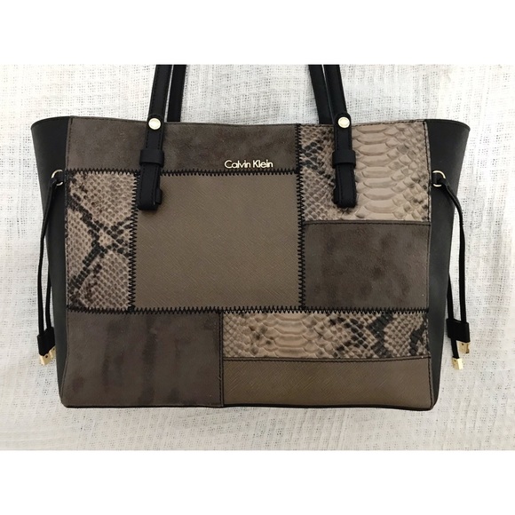 Calvin Klein Multi-Fabric Handbag - Picture 2 of 5